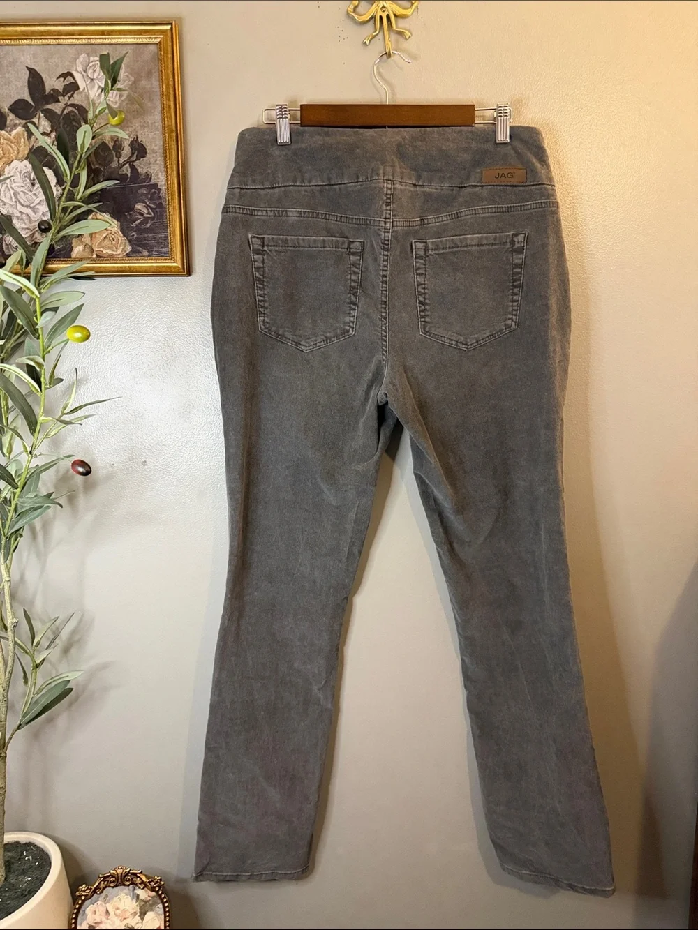 JAG Jeans High Rise Straight Leg Jeans Women’s 12/31 Gray Stretch Pull On